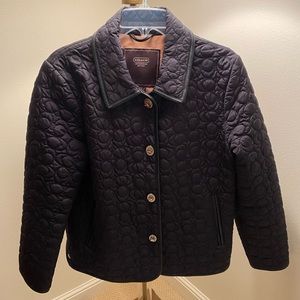 Coach 1941 Woman’s Black CC Logo Quilted Jacket medium
